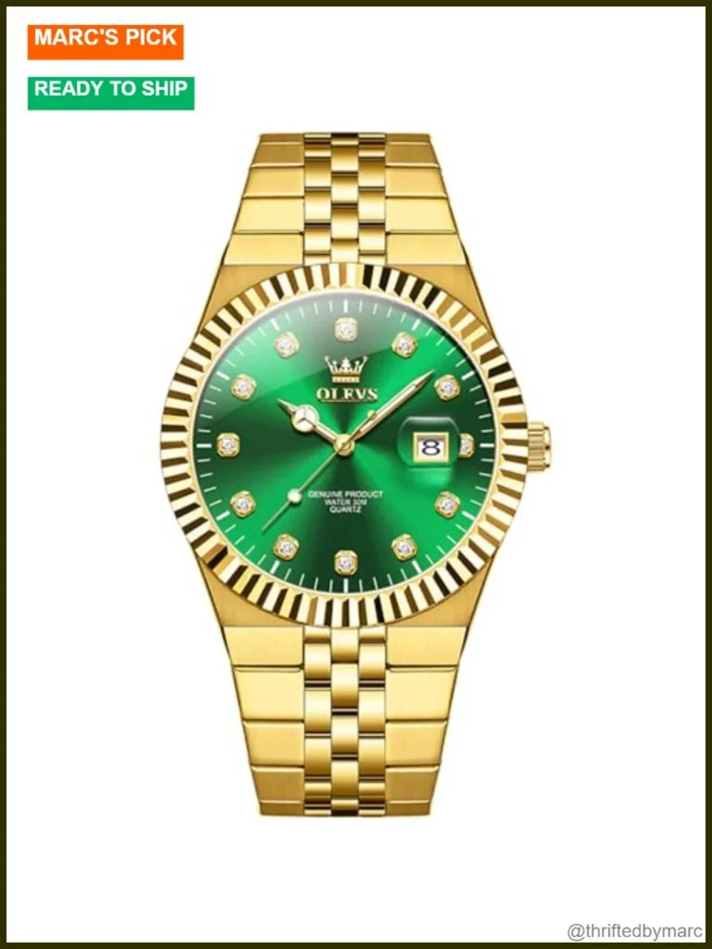 Men's Stainless Steel Watch, Analog Quartz, Luminous Waterproof Dress Watch
